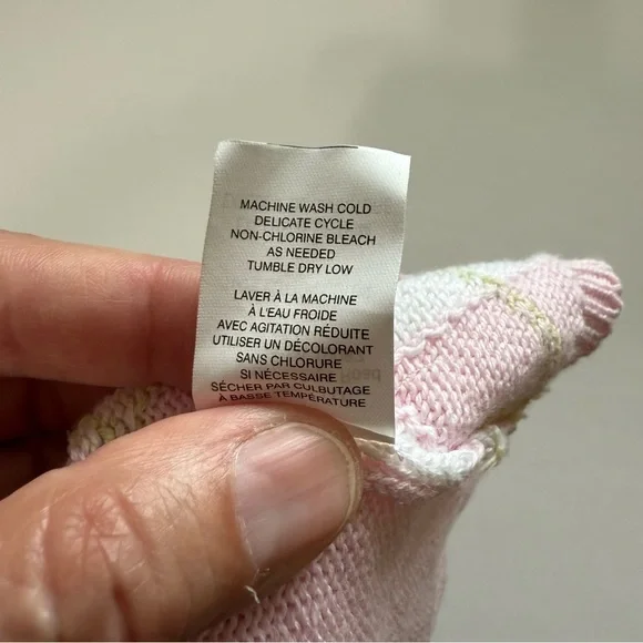 NWT Hartstrings vintage argyle Pink and White Baby Set - Picture 5 of 10